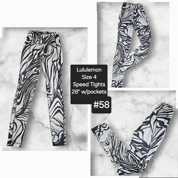Lululemon Size 4 Speed Tights - Picture 1 of 6